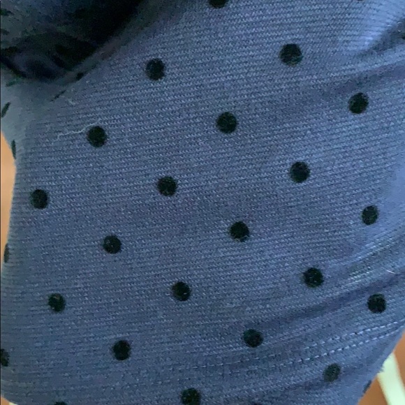 Loft Navy Blue Top with Polka Dots - Picture 6 of 8